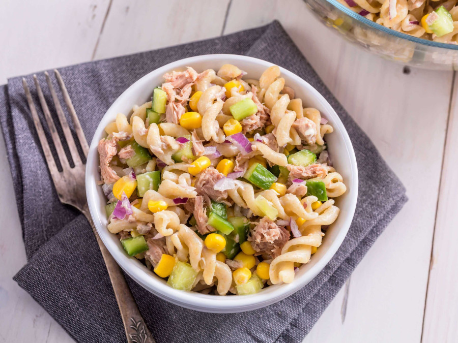 Quick Salmon & Pasta Salad