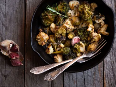 Oven Baked Broccoli & Cauliflower