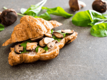 Deb's chicken, mushroom and spinach croissants