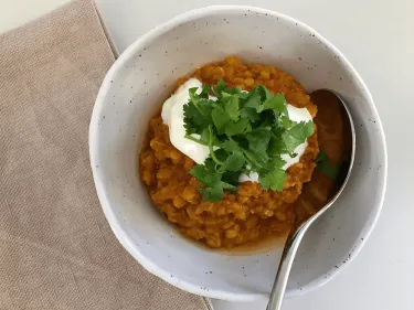 Easy as red lentil dahl