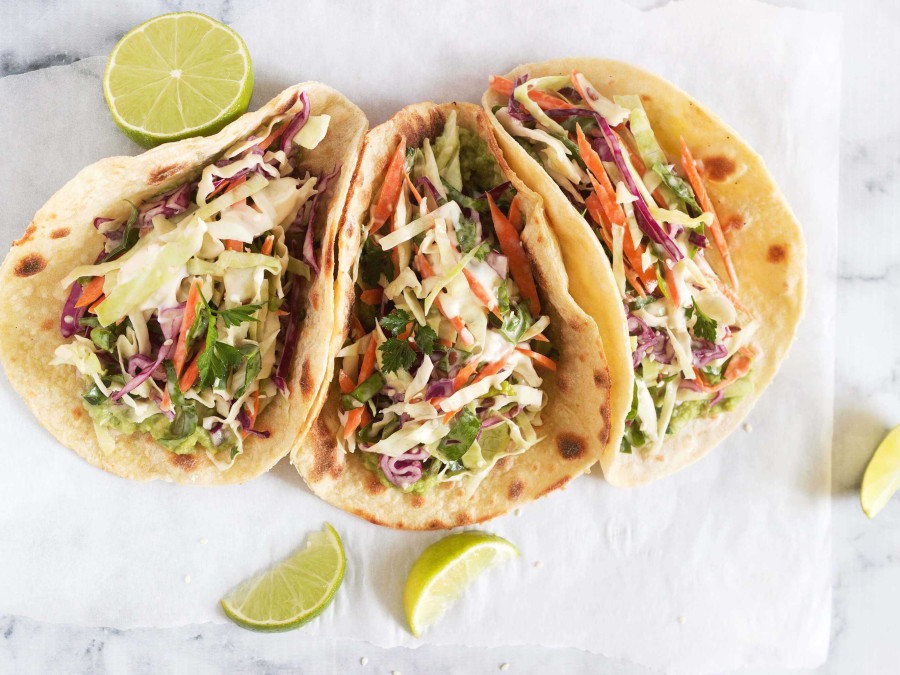 Fish & coleslaw tacos