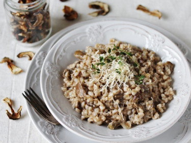 Clare's Buckwheat Mushroom Risotto