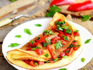 Microwave Vegetable Omelette