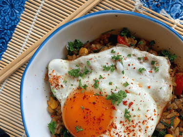 Spinach and Lentil Nasi Goreng